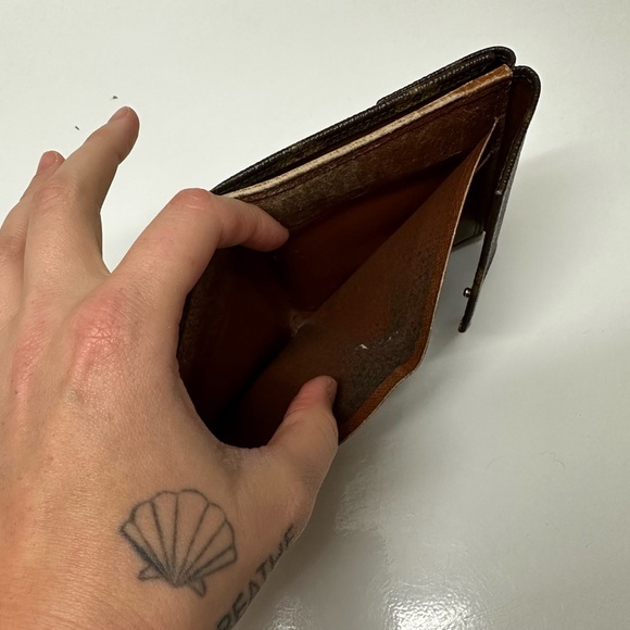 Louis Vuitton Monogram Double Snap Envelope Wallet Coin Cash Card Holder COA - Picture 7 of 8